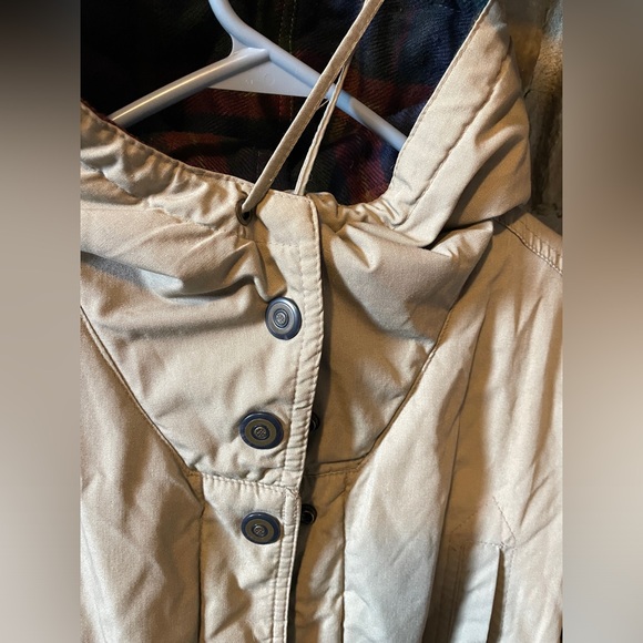 CS Essentials Medium Women’s Beige Parka Coat with Hood - Picture 4 of 14